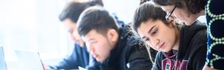 Students studying